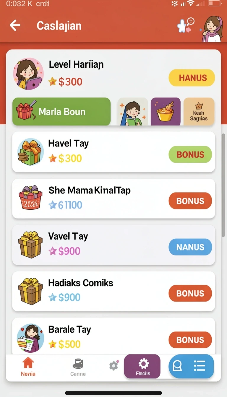 Tampilan antarmuka jaheharum99 di Android